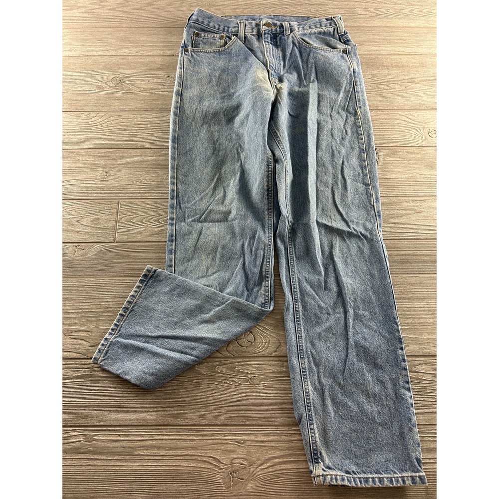 Carhartt Jeans Mens Relaxed Fit Straight Leg Light Wash Denim Blue 31x30